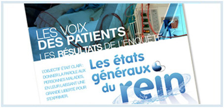 Les voix des patients – les résultats de l’enquête des Etats Généraux du Rein sont en ligne !